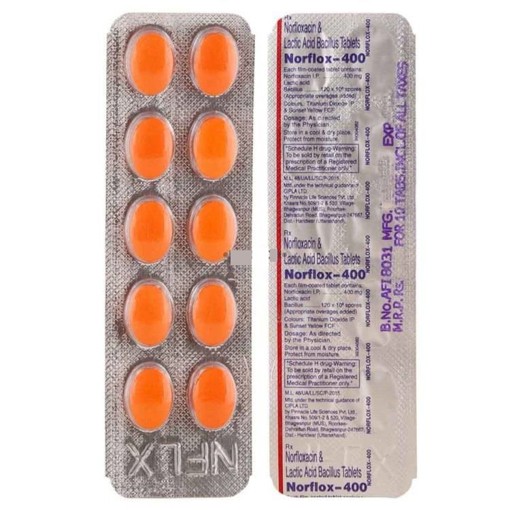 NORFLOX 400mg Tablet 10's - Aryu Care